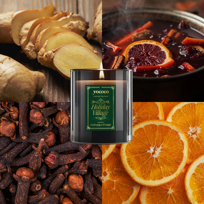 Holiday Village wosk | zapach : grzane wino + imbir + pomarańcza
